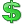 Green Dollar Icon 24x24 png